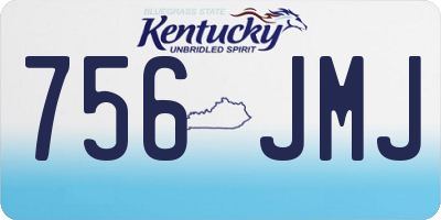 KY license plate 756JMJ
