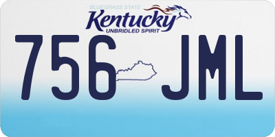 KY license plate 756JML