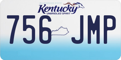 KY license plate 756JMP