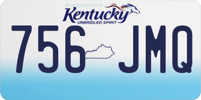 KY license plate 756JMQ