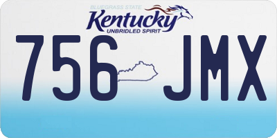 KY license plate 756JMX