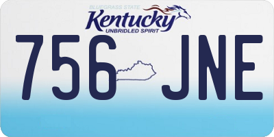 KY license plate 756JNE