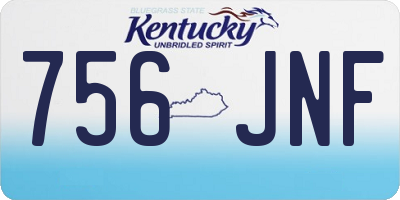 KY license plate 756JNF