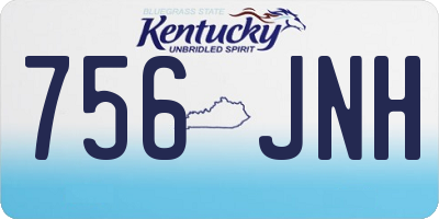 KY license plate 756JNH