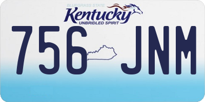 KY license plate 756JNM