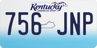 KY license plate 756JNP
