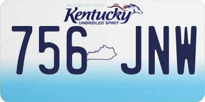 KY license plate 756JNW