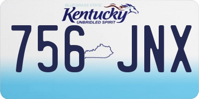 KY license plate 756JNX