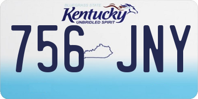 KY license plate 756JNY