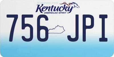 KY license plate 756JPI