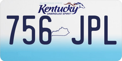 KY license plate 756JPL