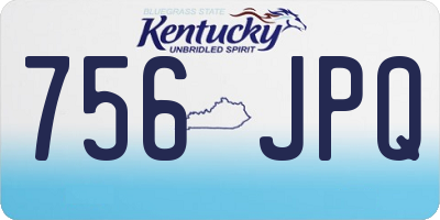 KY license plate 756JPQ