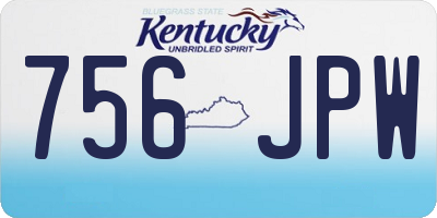 KY license plate 756JPW