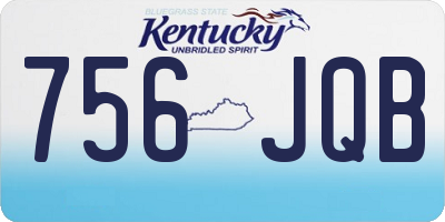 KY license plate 756JQB