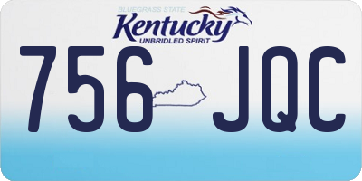 KY license plate 756JQC