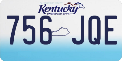 KY license plate 756JQE