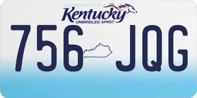KY license plate 756JQG