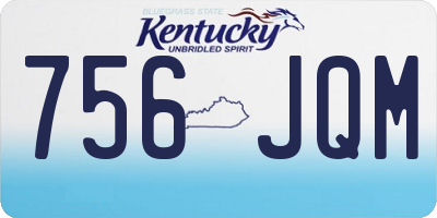 KY license plate 756JQM