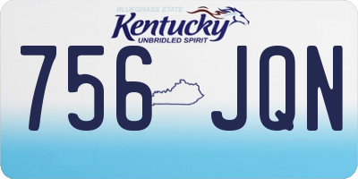 KY license plate 756JQN