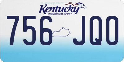 KY license plate 756JQO