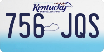 KY license plate 756JQS
