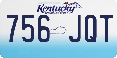 KY license plate 756JQT