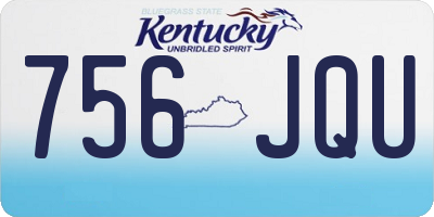 KY license plate 756JQU