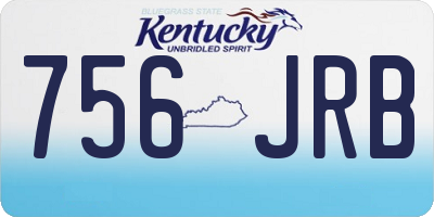 KY license plate 756JRB