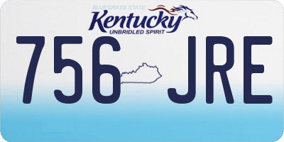 KY license plate 756JRE
