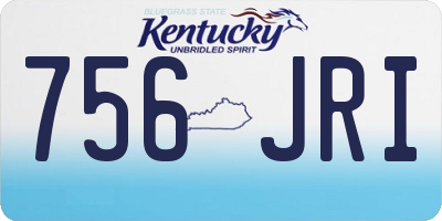 KY license plate 756JRI