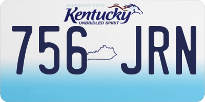 KY license plate 756JRN