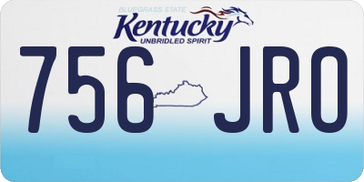 KY license plate 756JRO