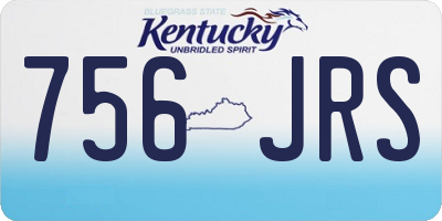 KY license plate 756JRS