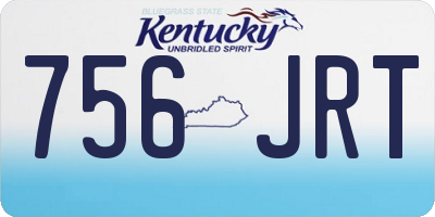 KY license plate 756JRT