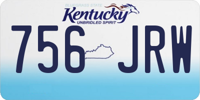 KY license plate 756JRW