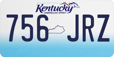 KY license plate 756JRZ