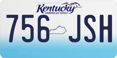 KY license plate 756JSH