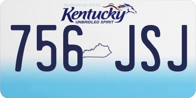 KY license plate 756JSJ