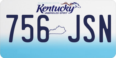 KY license plate 756JSN