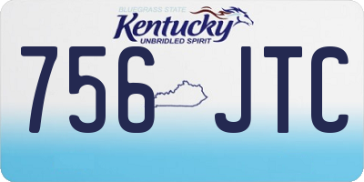KY license plate 756JTC