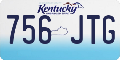 KY license plate 756JTG