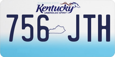 KY license plate 756JTH