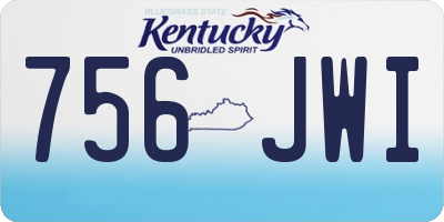 KY license plate 756JWI