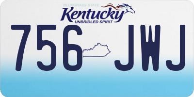 KY license plate 756JWJ