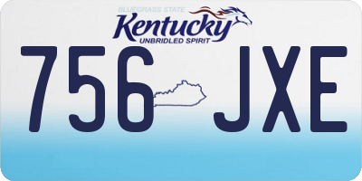 KY license plate 756JXE