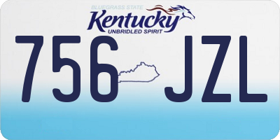 KY license plate 756JZL