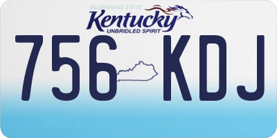 KY license plate 756KDJ