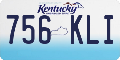 KY license plate 756KLI