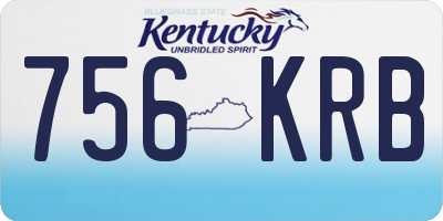 KY license plate 756KRB