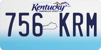 KY license plate 756KRM